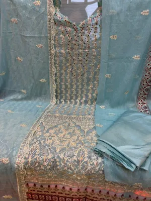 Chiffon Georgette Embroidered Party Dress